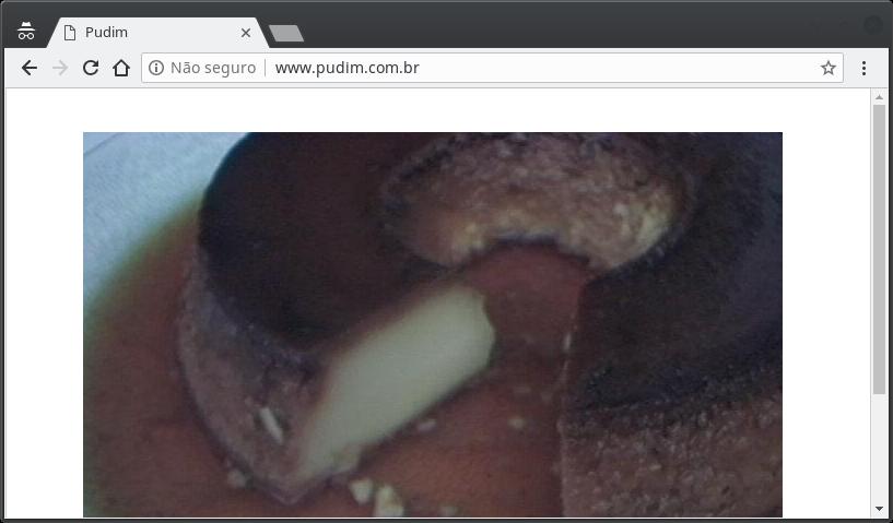 Site Pudim marcado pelo Chrome como site não seguro